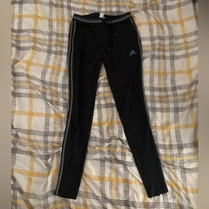 Black Adidas tapered pants